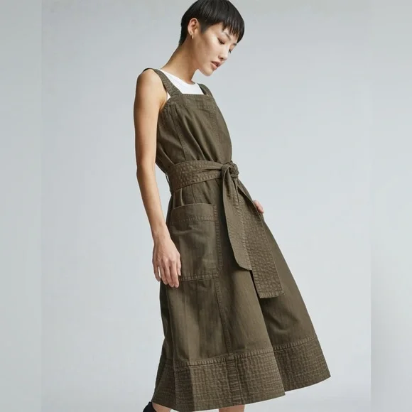 Everlane | Dresses | Nwt Everlane The Organic Cotton Herringbone Dress  Beech | Poshmark